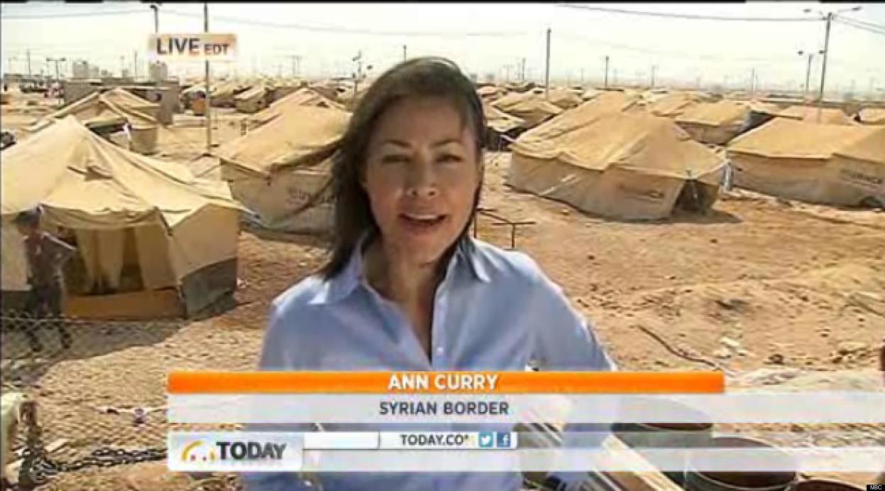 Screen grab of Ann Curry at the Syrian Border for the Today Show.