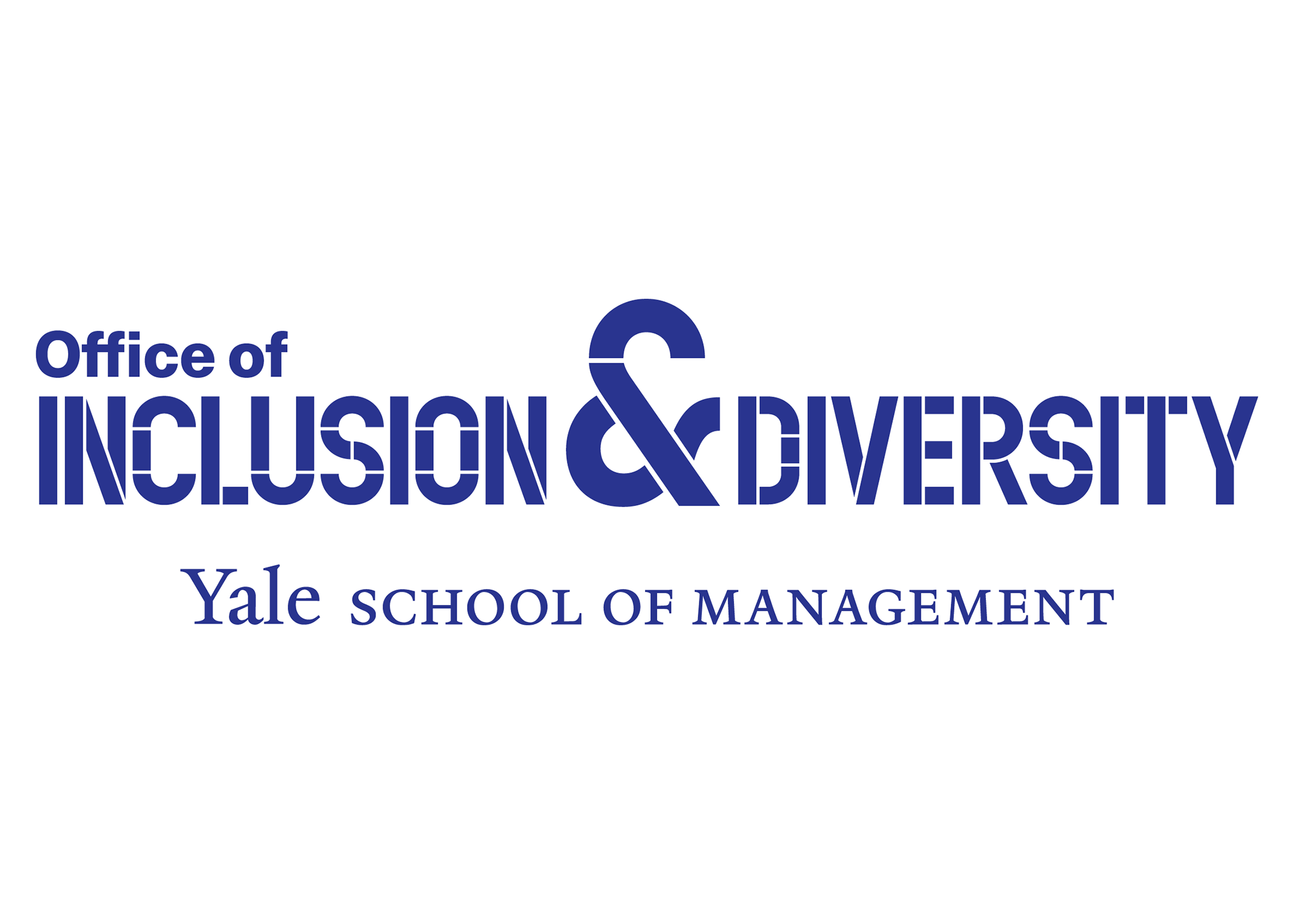 Text logo: Office of Inclusion & Diversity, Yale School of Management