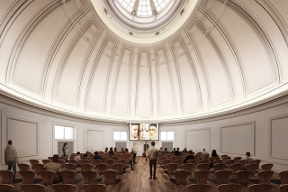 Architectural rendering of the Schwarzman Center dome room