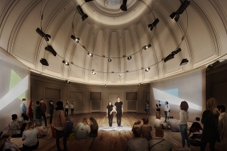 Artist's rendering of a performance in the Dome Room