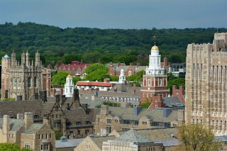 Aerial view of Yale Campus by Michael Marsland