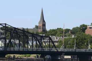 New Haven waterway and bridge