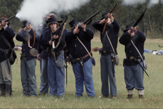 Screen grab from 'The Neutral Ground' movie trailer depicting a civil war reenactment