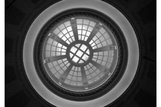 The Dome skylight with emphasis on the graphic qualities of lines and shapes.