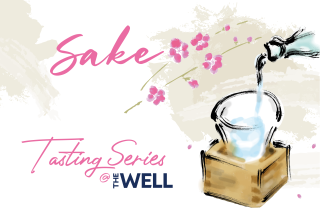 Drawing of sake pour. 