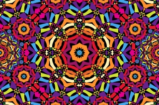 Fractal in rainbow colors.