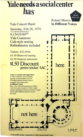 An advertisement announcing the reopening of Yale Commons in 1976