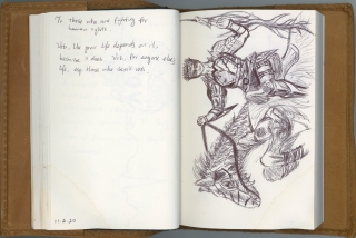 Two pages from Chang Su's sketchbook