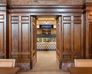 Whereas the old servery used to be in Commons among the tables and chairs, the servery now finds its permanent location on the first floor of the Annex. Photo by Francis Dzikowski.