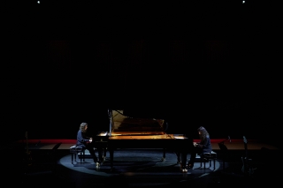 Katia and Marielle Lebeque perform a piano duet