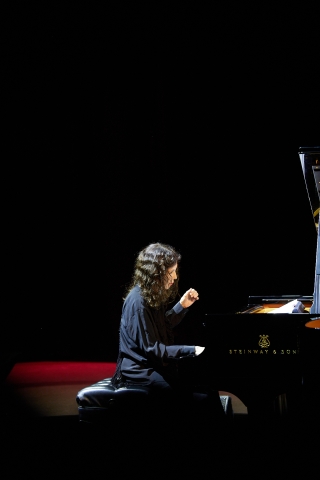 Katia Lebeque plays piano